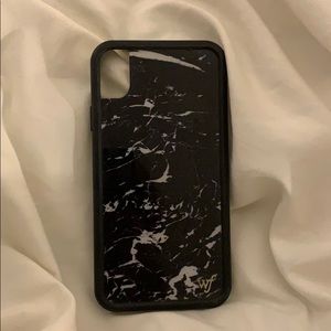 Black Marble Wildflower XR Case